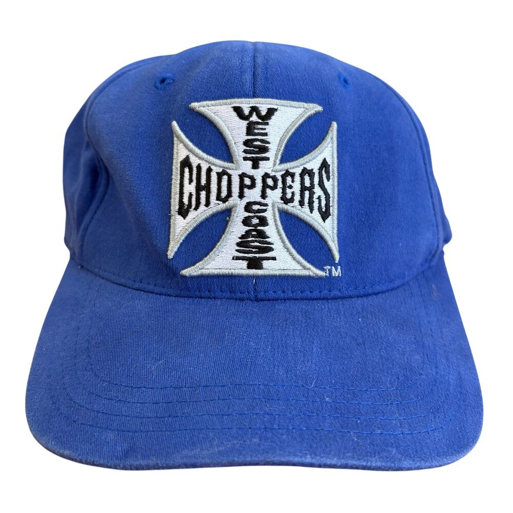 West Coast Choppers Blue‎ Vintage Fitted Hat Cap Choppers For Life FlexFit OSFM